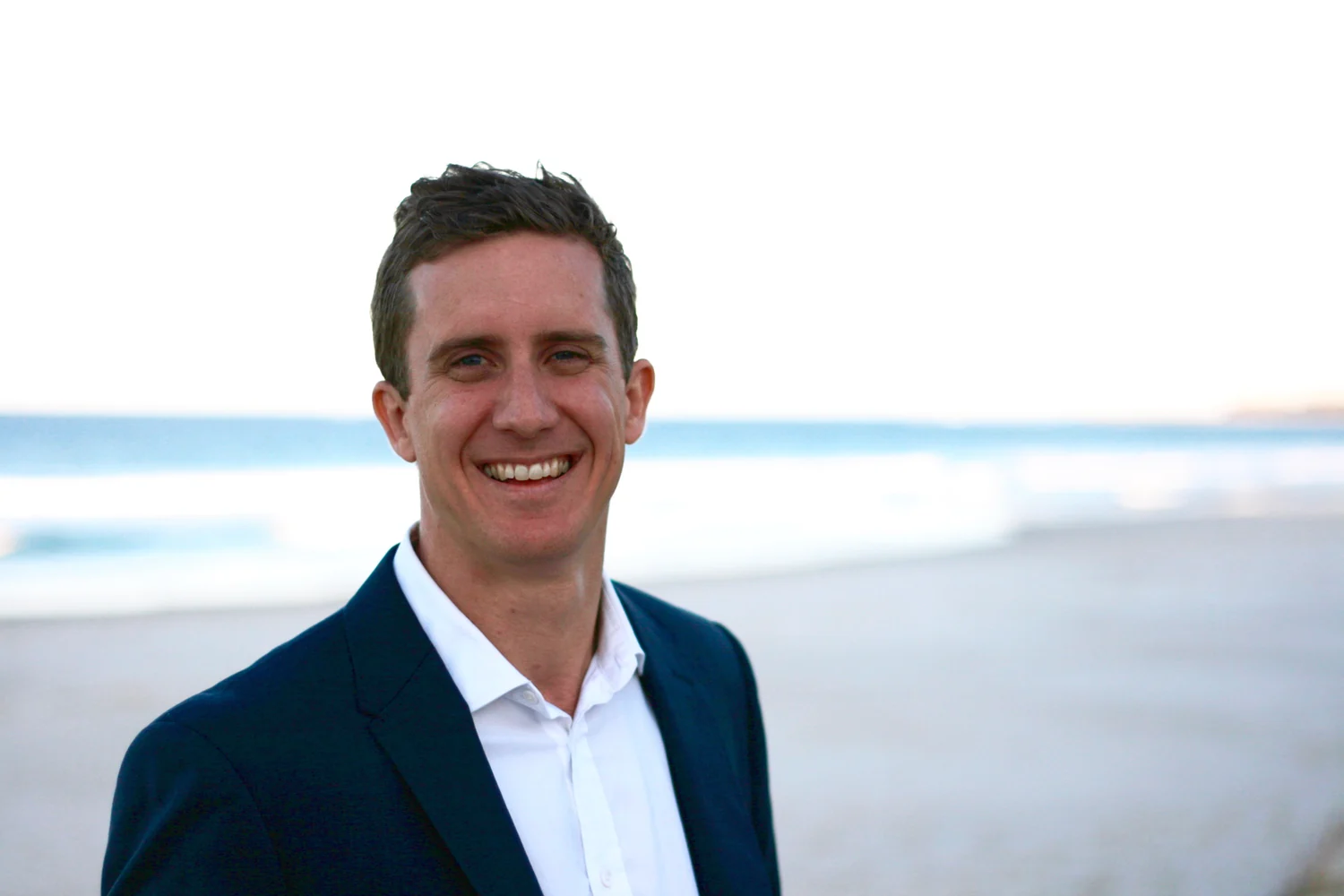 Anthony Kirk on the beach at Coolangatta